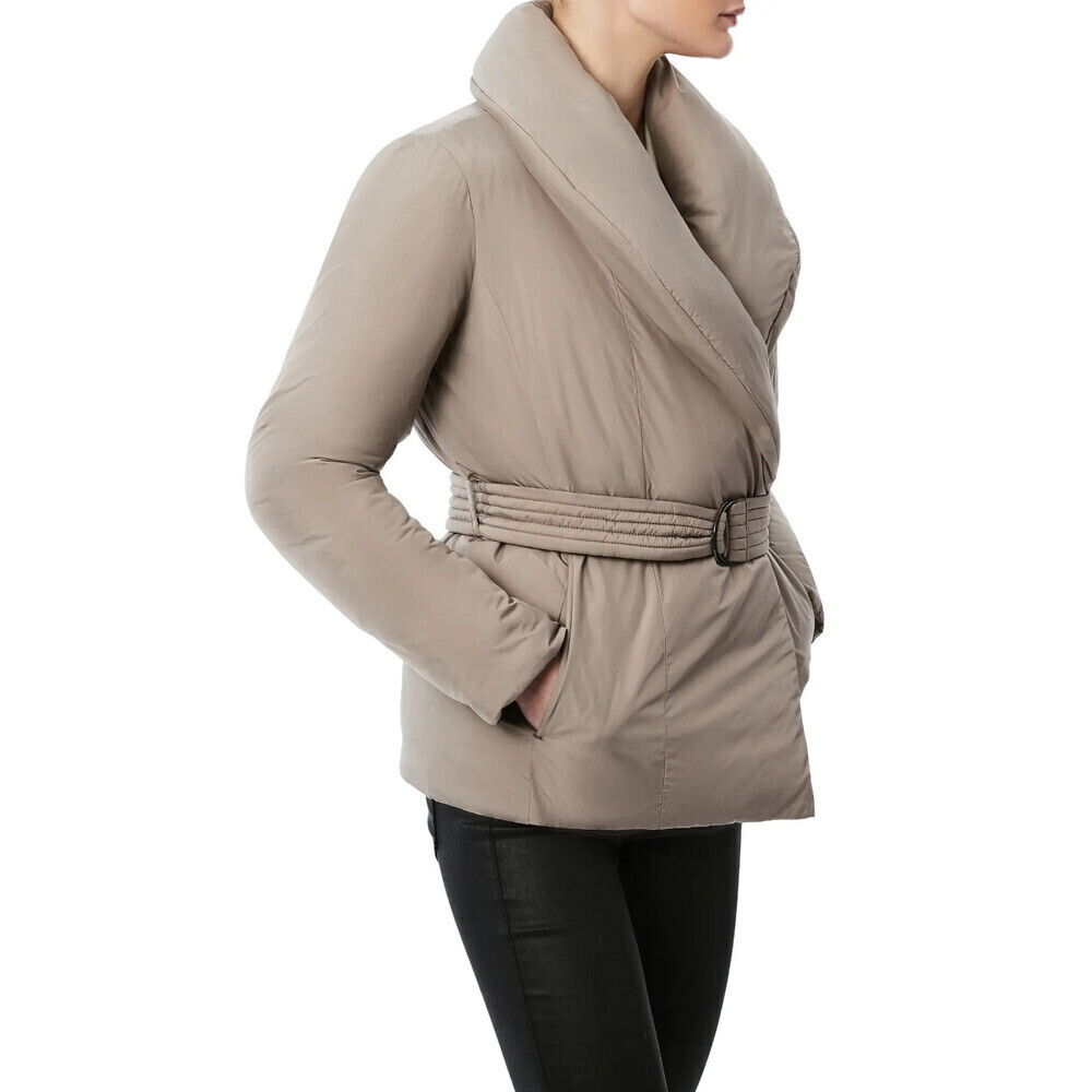 Bernardo Shawl Collar Belted Puffer Jacket In Light Purple Mauve Size XL $229 - Picture 10 of 14